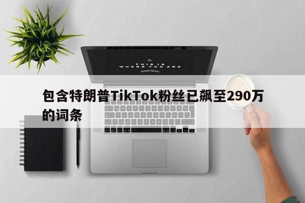 包含特朗普TikTok粉丝已飙至290万的词条